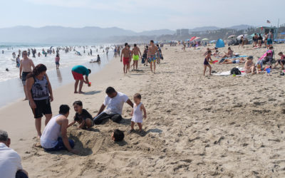 Santa Monica Beach in 2017, Los Angeles, California, USA