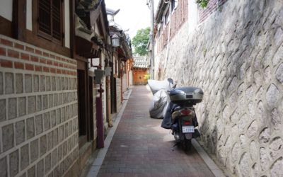 Bukchon Hanok Neighborhood and Samcheong-dong Street in Seoul, South Korea