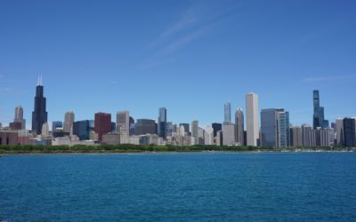 Chicago Willis Tower and Hop-on Bus, Illinois, USA