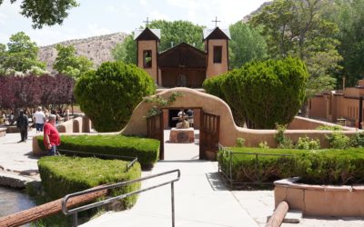 On the way to Taos from Santa Fe, San Francisco de Asís Catholic Mission Church and Santuario de Chimayo, New Mexico, USA