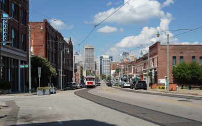 South Main Street and Metal Museum, Memphis, Tennessee, USA