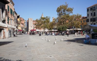 Campo Santa Margherita and Ca’ Rezzonico, Venice, Italy