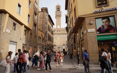 Florence Walk and Palazzo Vecchio, Florence, Italy