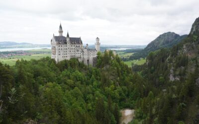 Neuschwanstein and Hohenschwangau Castles in Fussen, Germany