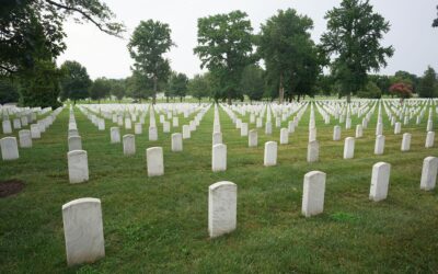 Pentagon Memorial, Thomas Jefferson Memorial and Arlington National Cemetery in Washington DC, USA