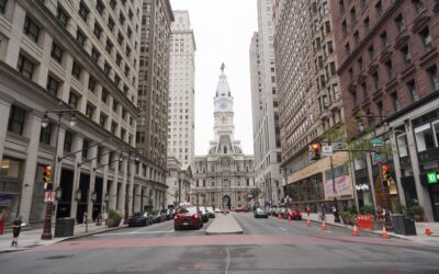 Philadelphia Downtown, City Hall, Mason Temple and PAFA, Philadelphia, Pennsylvania, USA